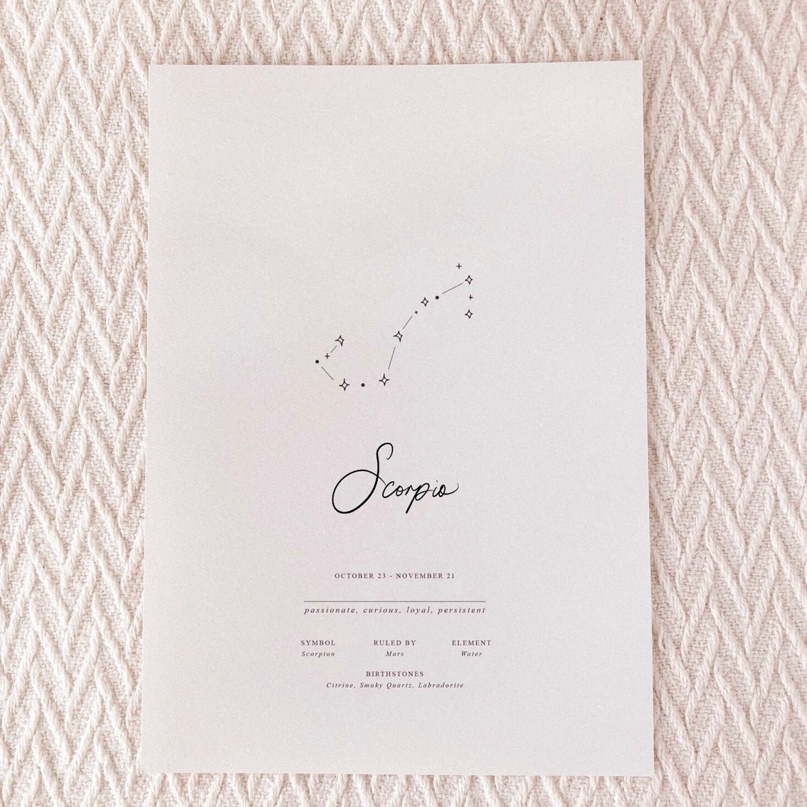 Wildfire Co x Bondi Letters Zodiac Print - The Sensory