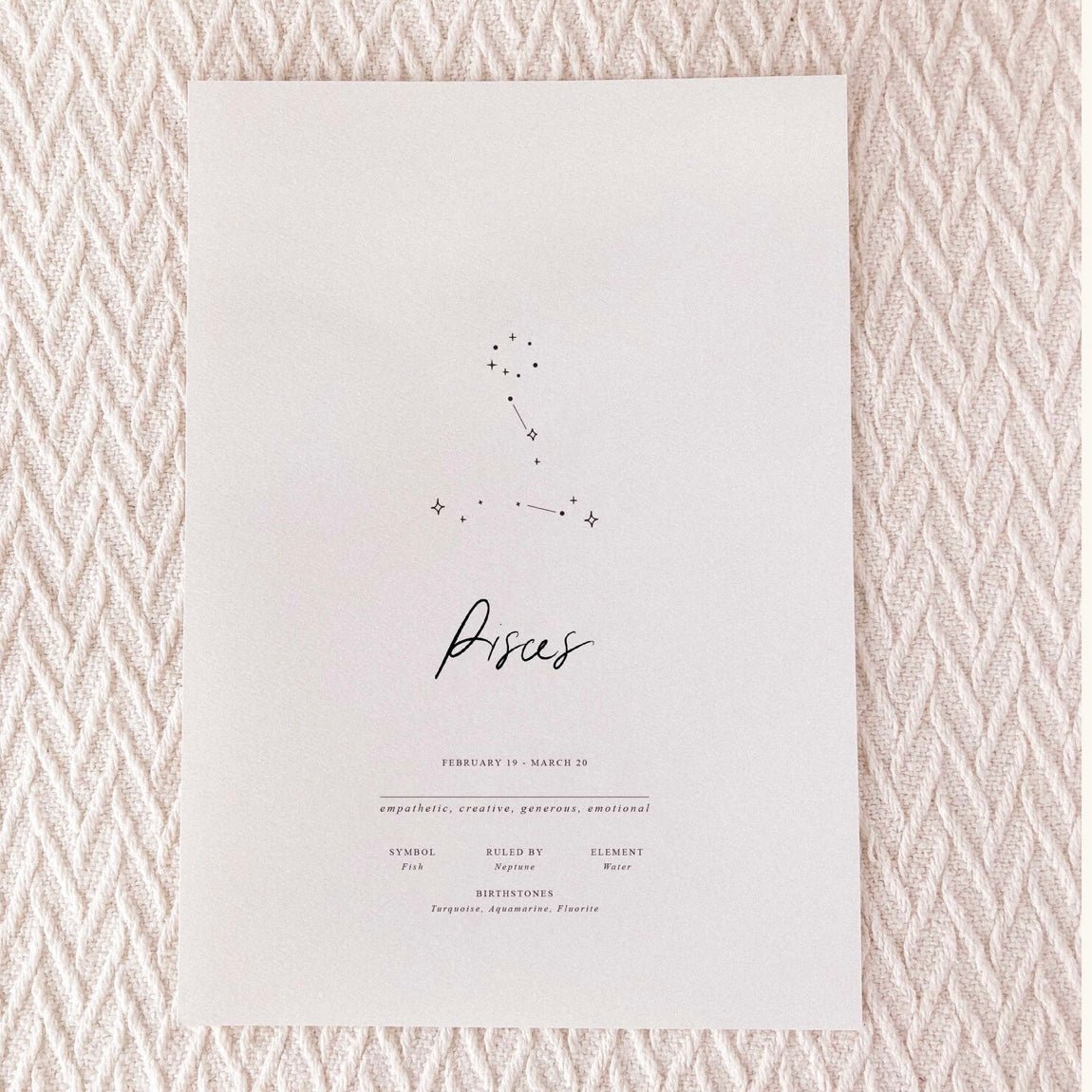 Wildfire Co x Bondi Letters Zodiac Print - The Sensory
