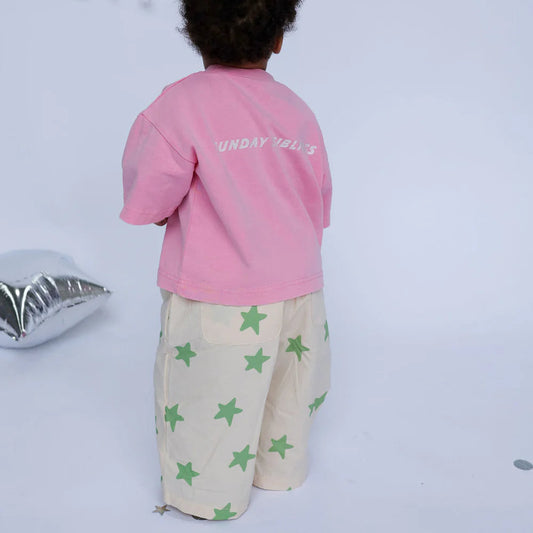 Sunday Siblings - Dusty Star Pants, Green
