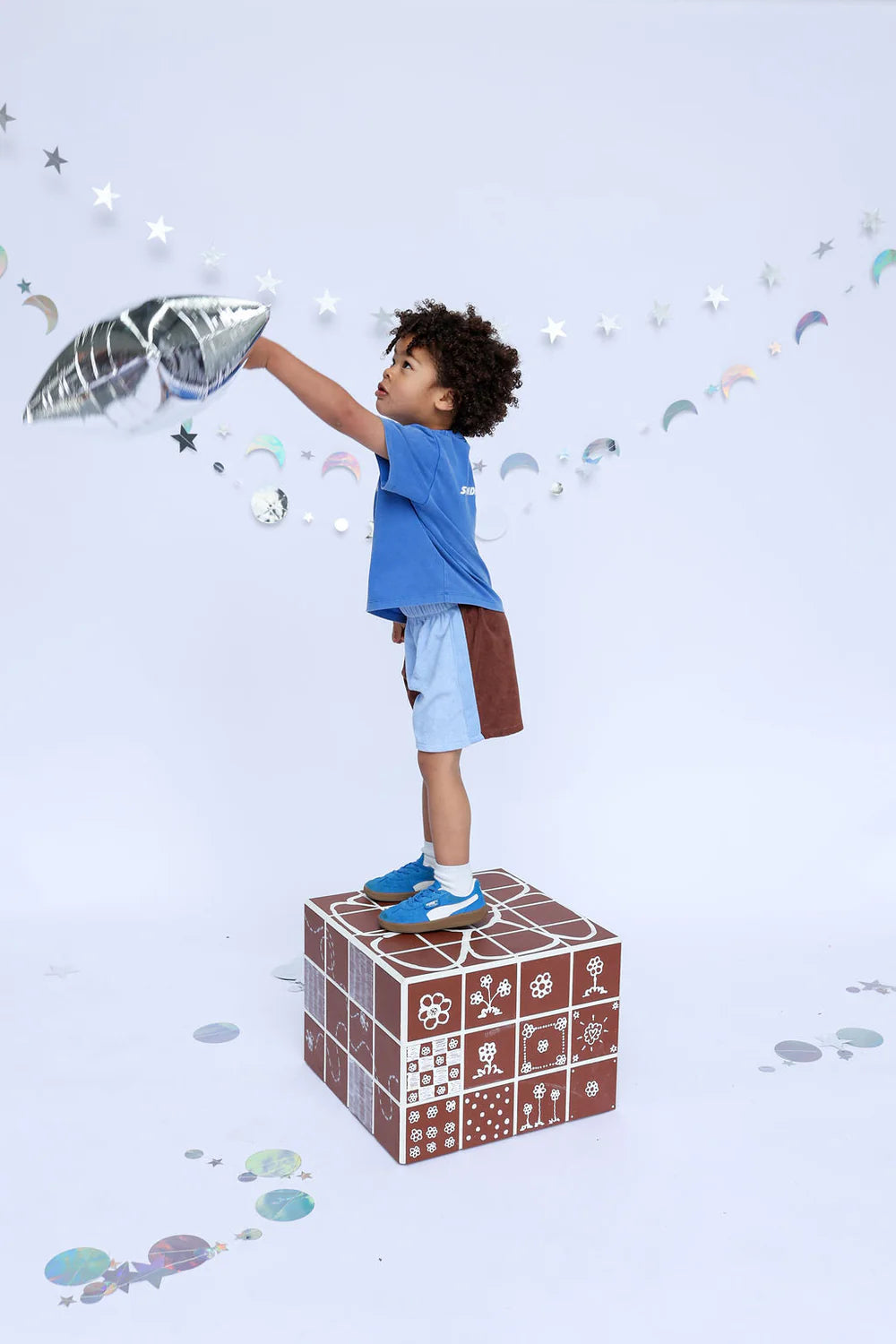 Sunday Siblings - Lunar Shorts, Blue/Chocolate