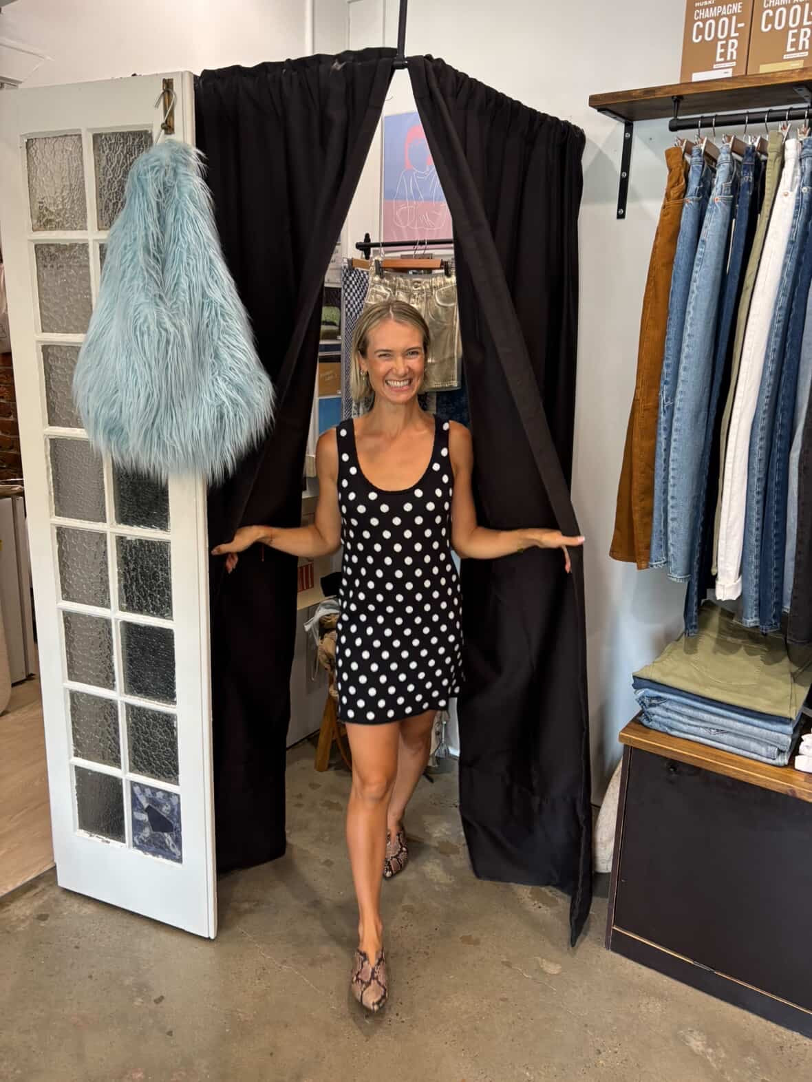 Poolside Paradiso - Seaside U Knit Dress - Black