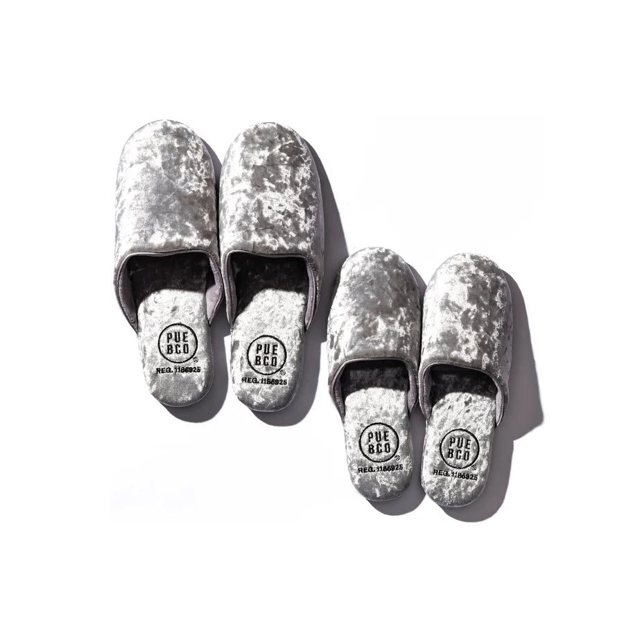 PUEBCO VELVET SLIPPER - SILVER