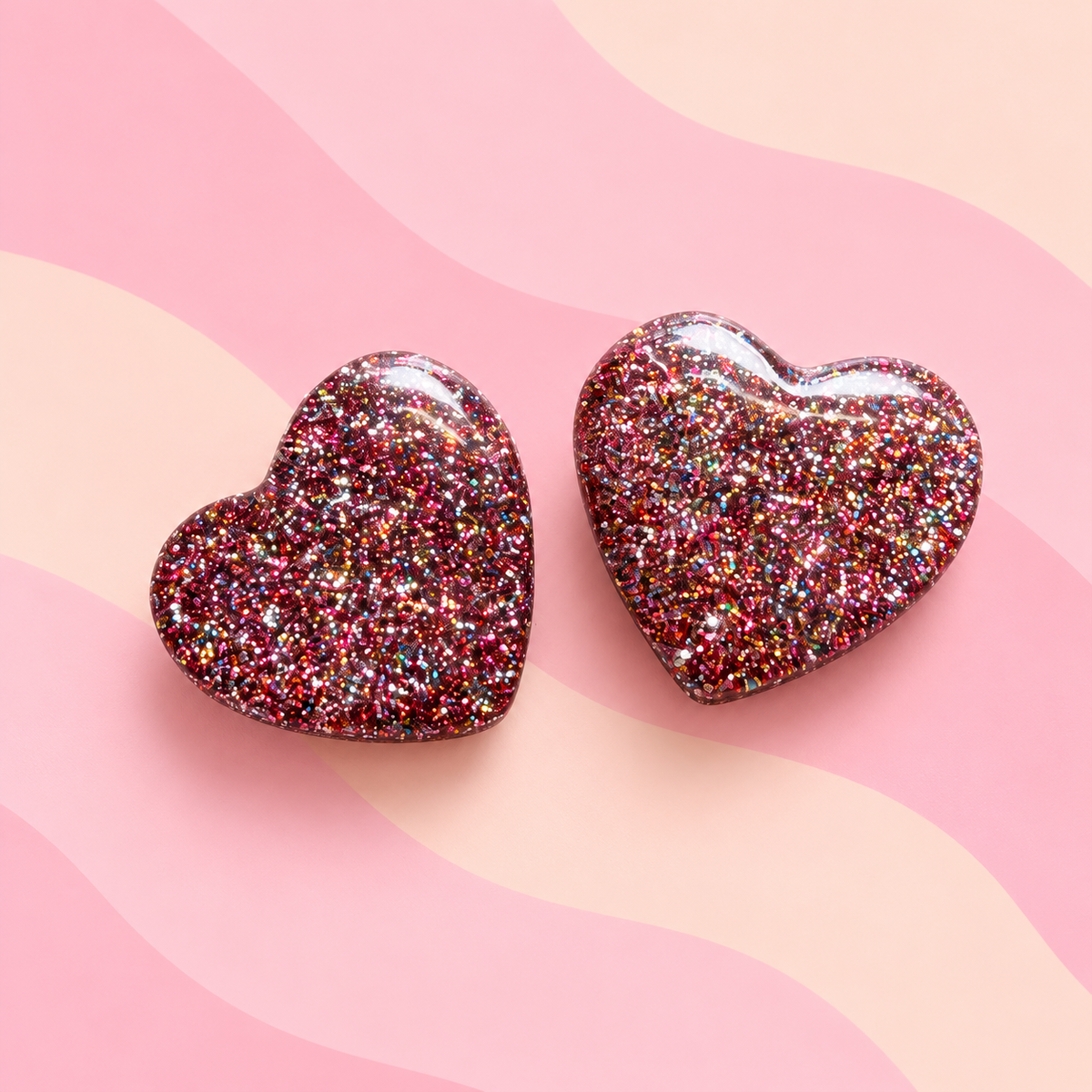 Button Cover - Glitter Heart