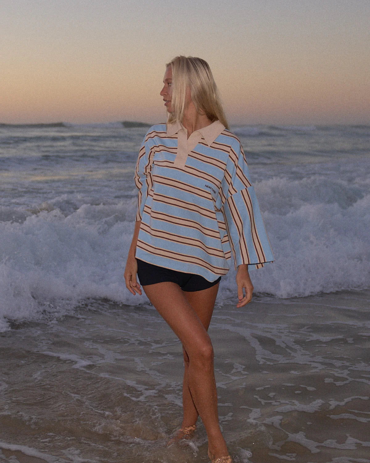Near The Sea - Oversized Polo Shirt