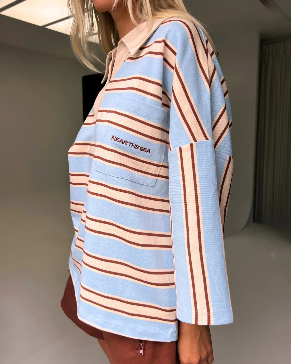 Near The Sea - Oversized Polo Shirt