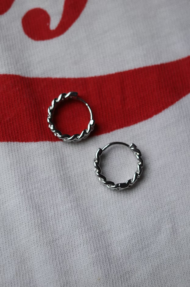 MARGAUX LEE - Braided Hoops, Silver