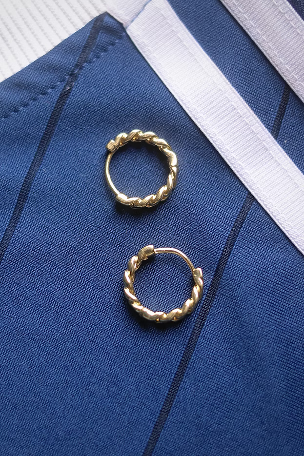 MARGAUX LEE - Braided Hoops, Gold