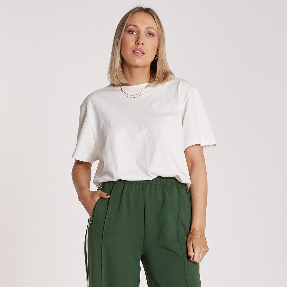 Feather & Noise - NOAH WIDE PANT - GREEN STRIPE