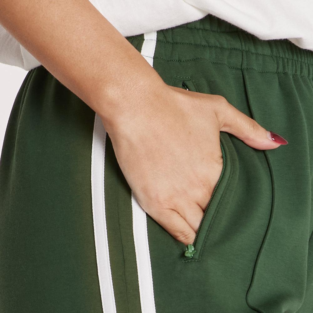 Feather & Noise - NOAH WIDE PANT - GREEN STRIPE