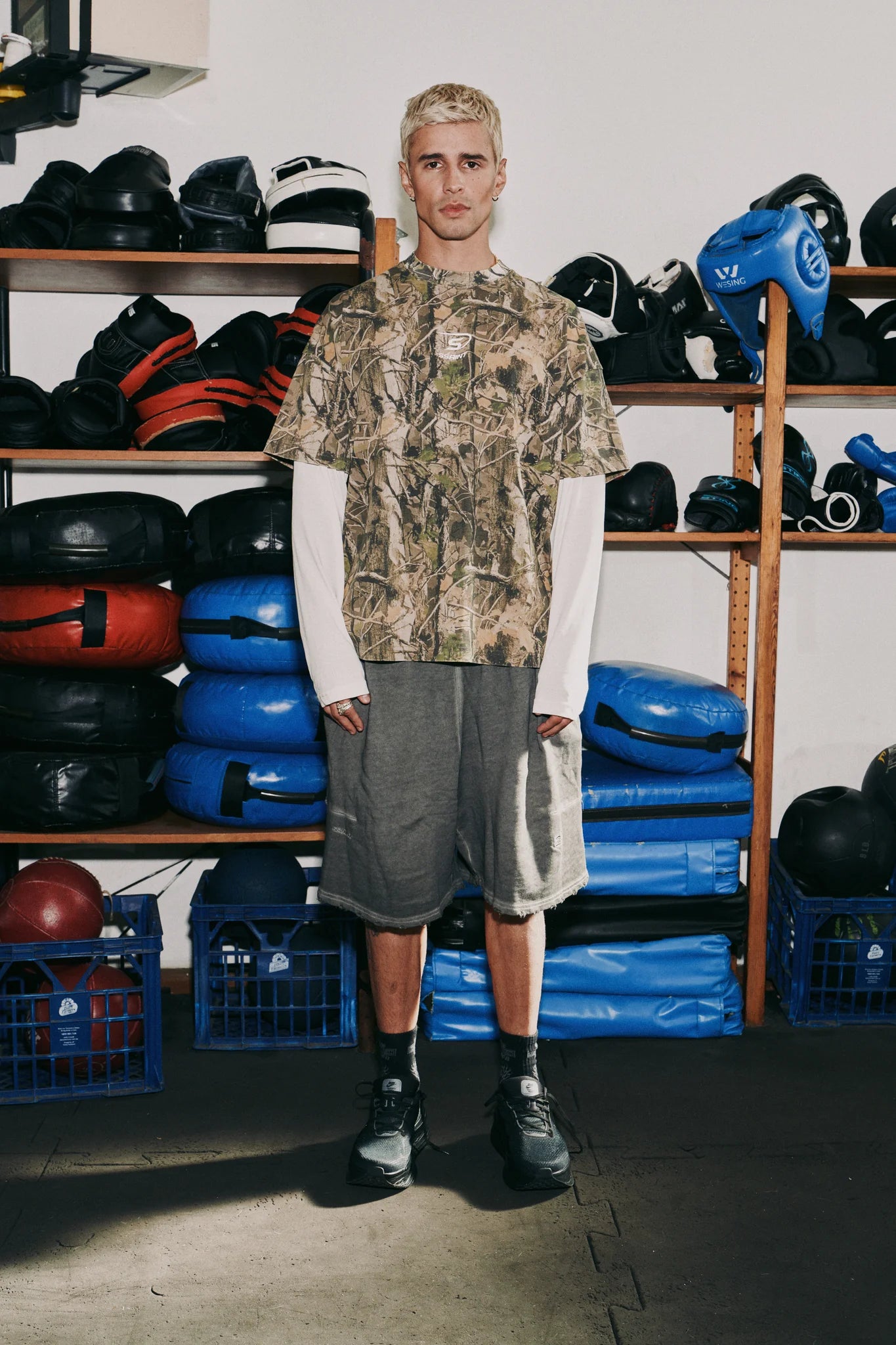 SSAINT - ROUND ONE LAYERED TEE - VINTAGE CAMO