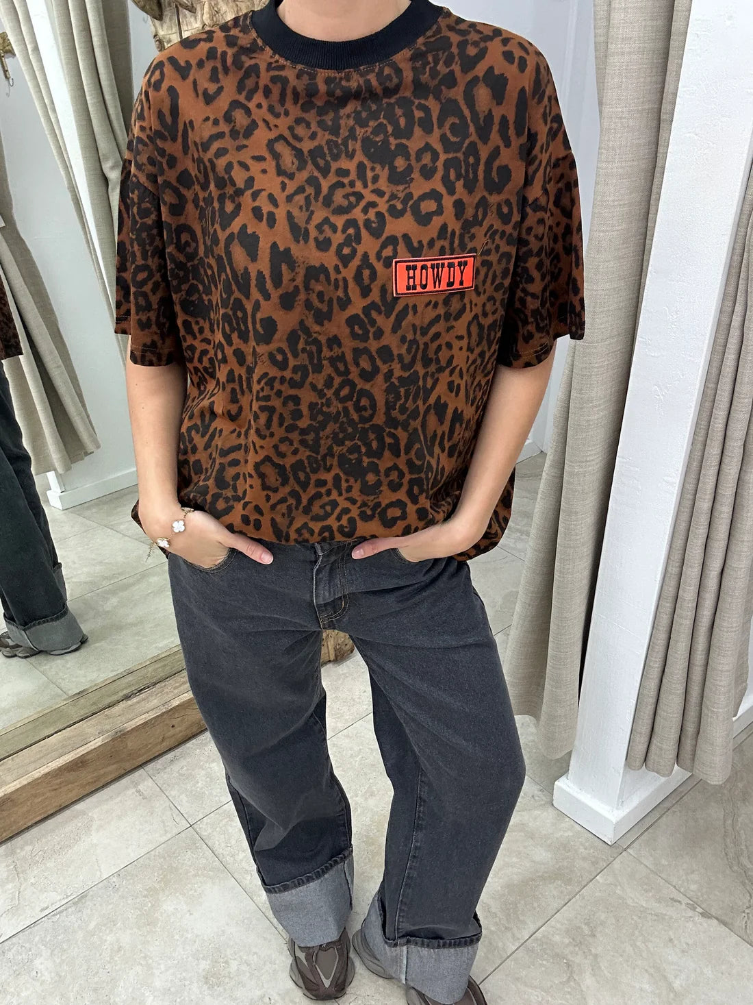 By Frankie - Leopard Howdy Tee