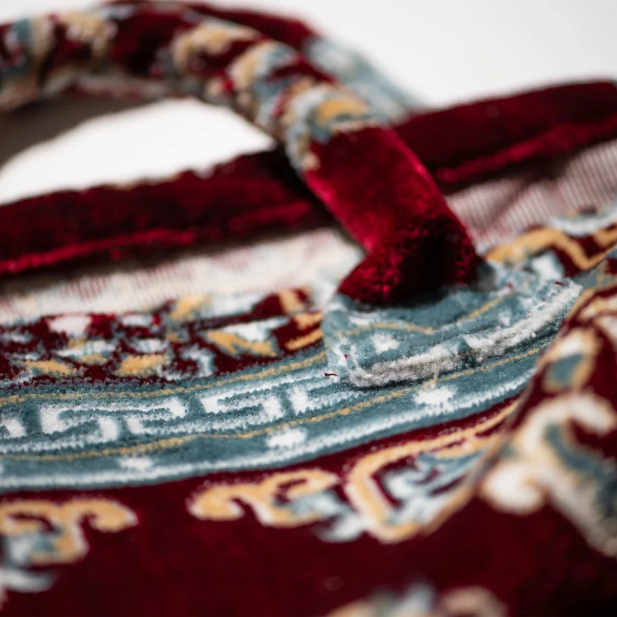 PUEBCO RUG FABRIC BAG - Burgundy