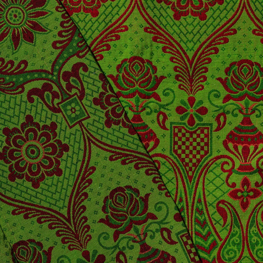 PUEBCO JACQUARD FABRIC DRAWSTRING BAG - Green
