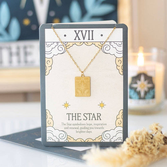 Greeting Card - The Star Vintage Tarot Necklace