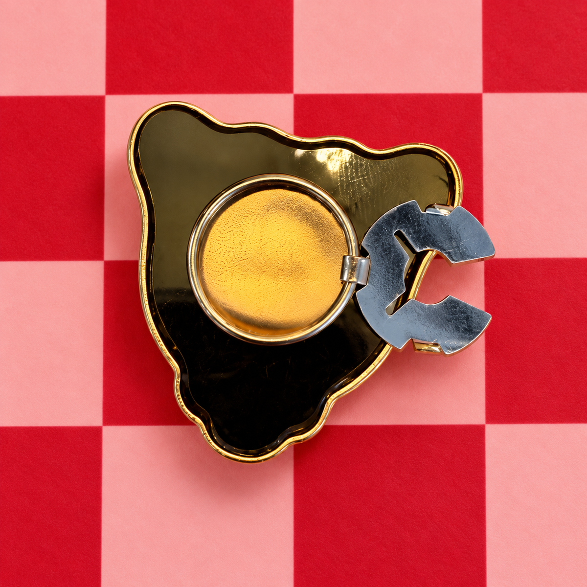 Button Cover - Leopard, Gold