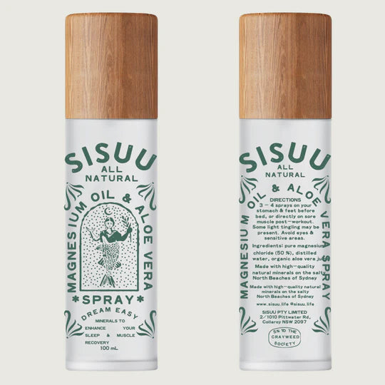 SISUU - Recovery Spray, Magnesium Oil + Aloe Vera