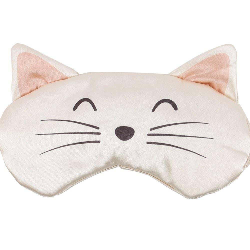 WONDER IMPORTS AUSTRALIA - White Cat Face Satin Eye Mask