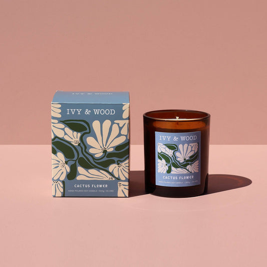 Ivy & Wood - Cactus Flower Scented Soy Candle