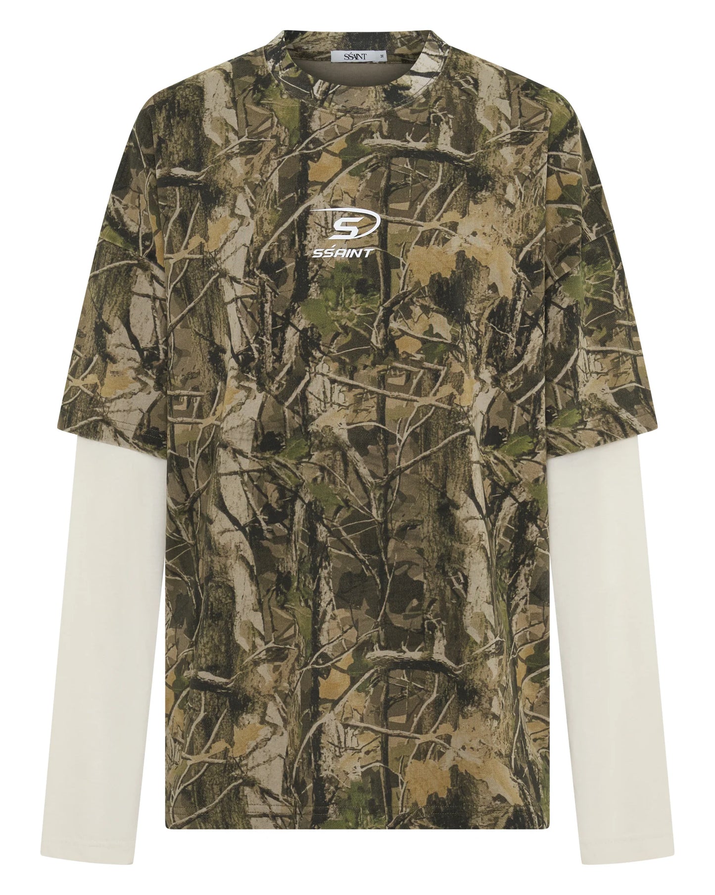 SSAINT - ROUND ONE LAYERED TEE - VINTAGE CAMO