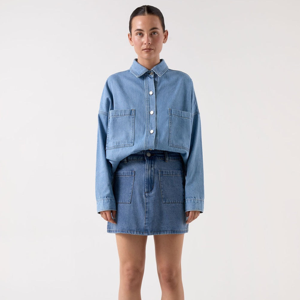 BISK The Label - Blake Denim Skirt