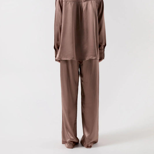 BISK The Label - Brigette Cocoa Satin Pant