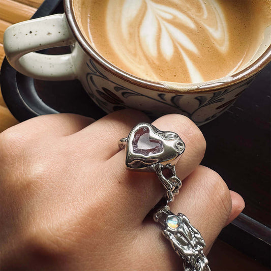 SWEEKU - Blush Heart Ring