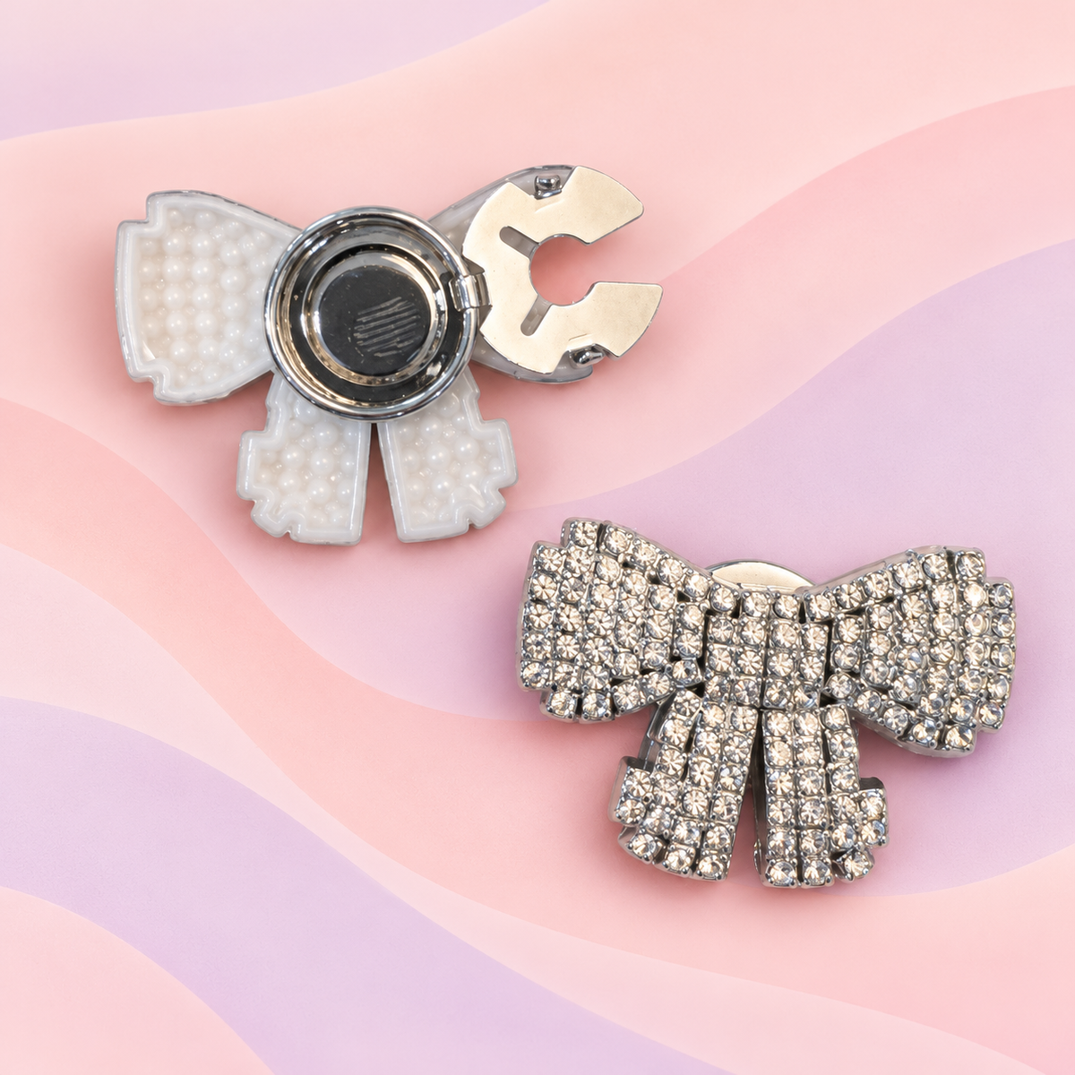 Button Cover - Glam Bow
