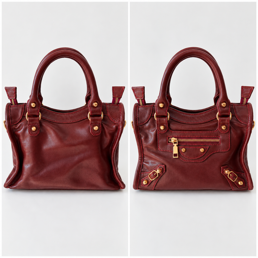Mini City Bag – Burgundy