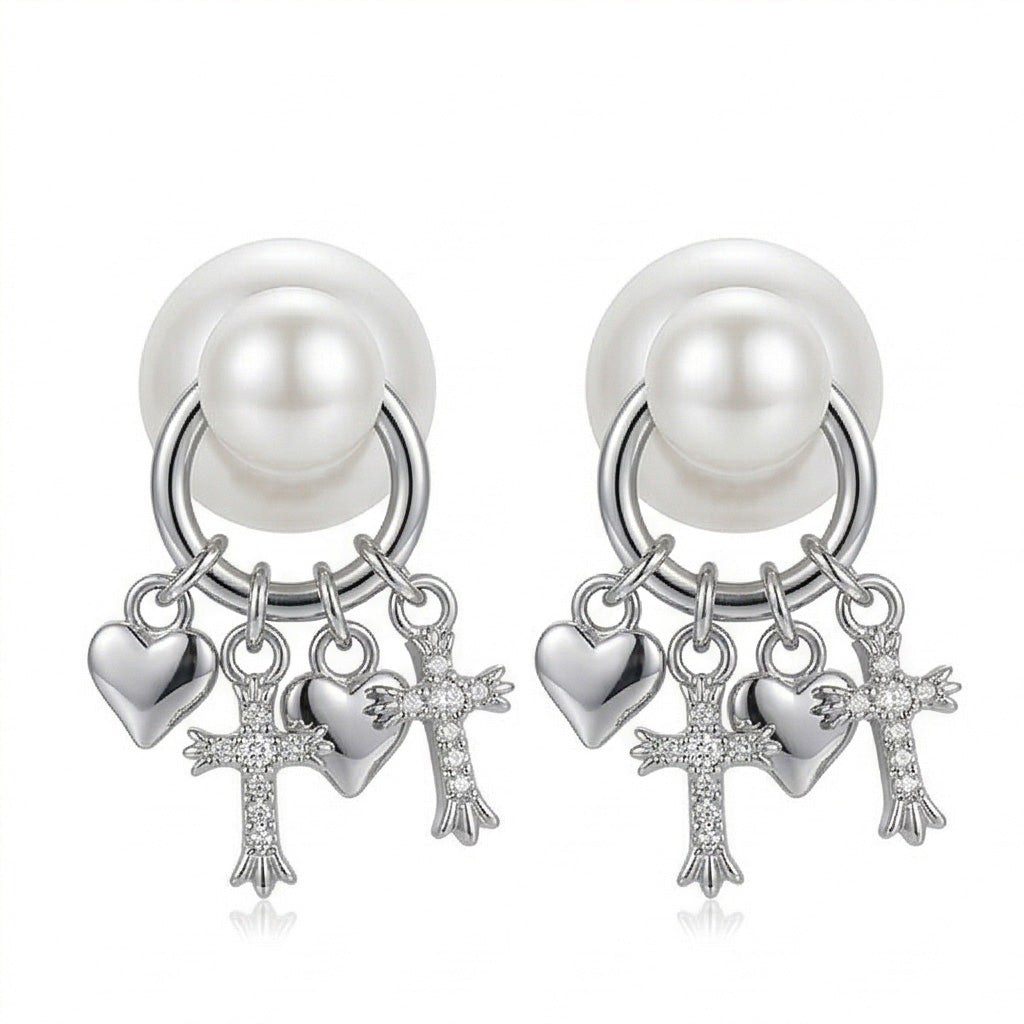 SWEEKU - Echo Pearl Charm Earrings