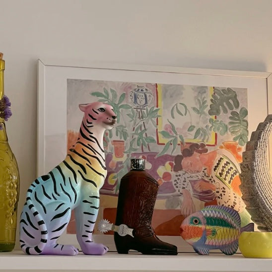 Jungle Cat Club - Celeste the Rainbow Tiger Statue