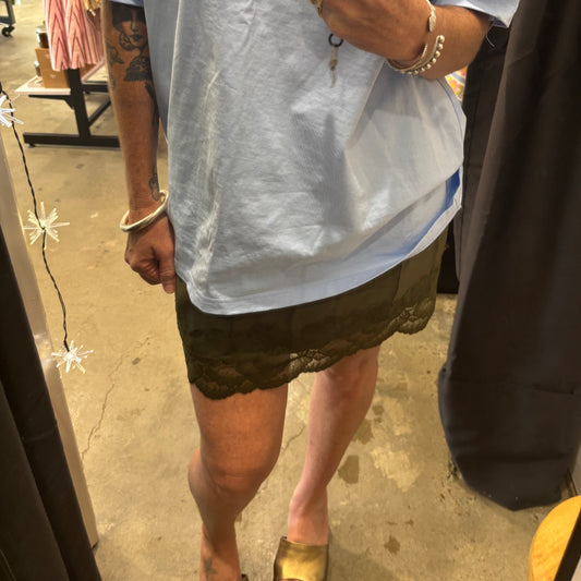 By Frankie - Khaki Lace Skirt