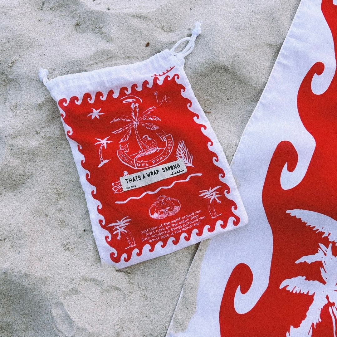 SABBI - That’s a Wrap Sarong, Red Mermaid