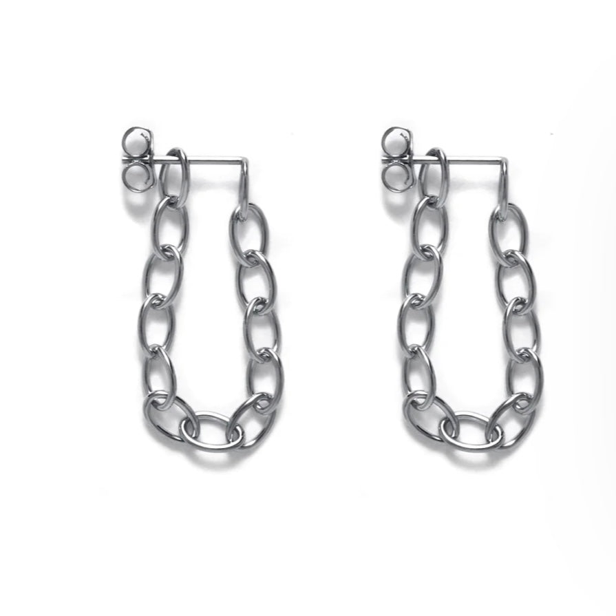 Bianca Maverick - Fine Chain Earrings (Sterling Silver)