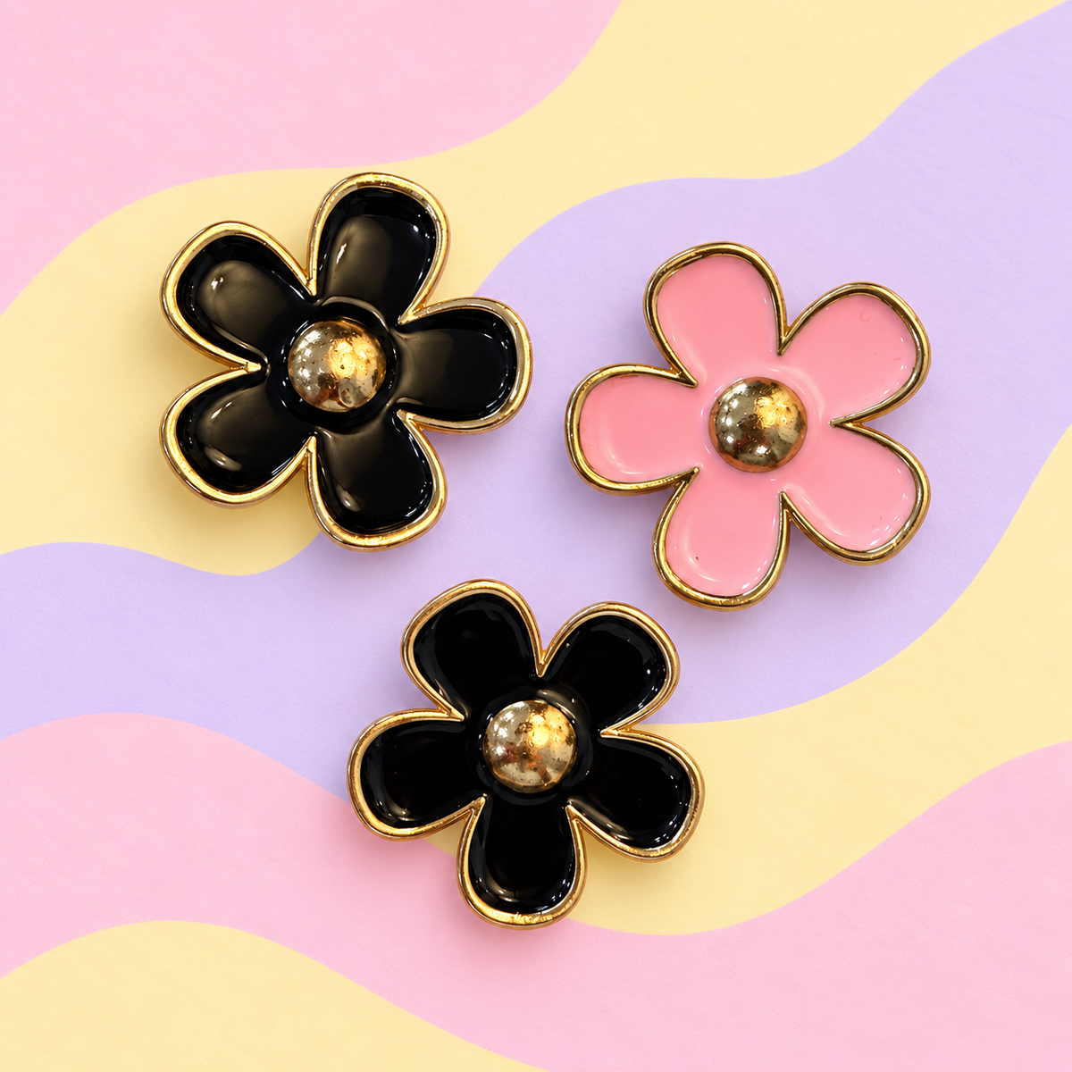 Button Cover - Flower Power