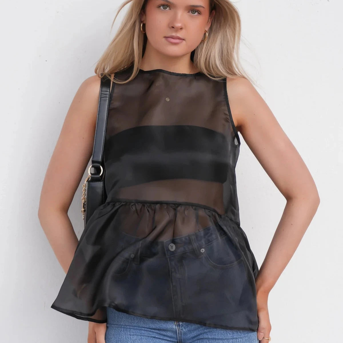 By Frankie Peplum Top