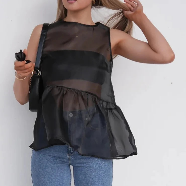 By Frankie Peplum Top
