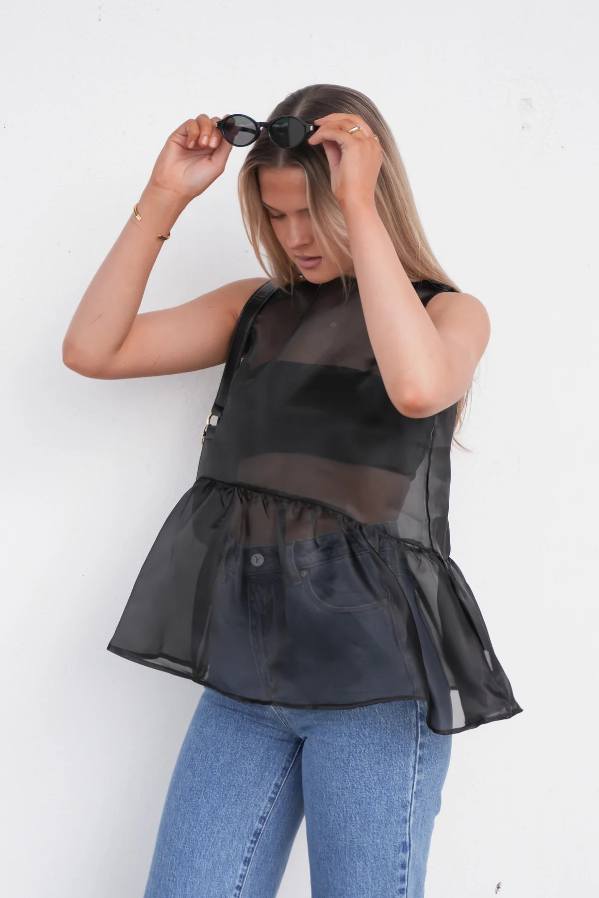 By Frankie Peplum Top
