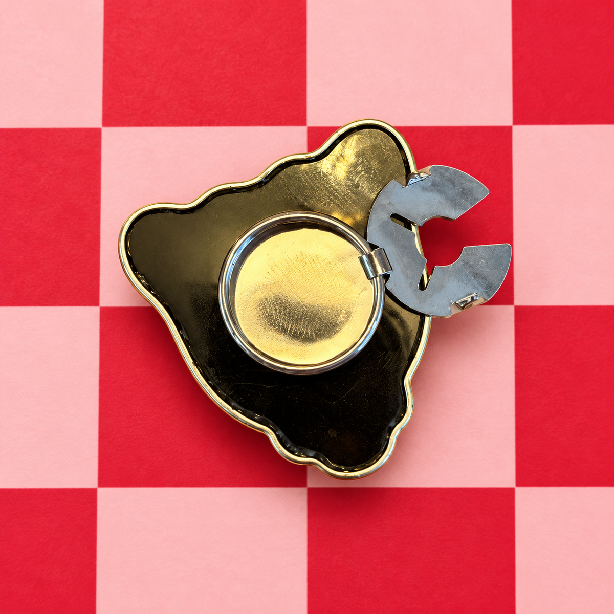 Button Cover - Leopard, Silver