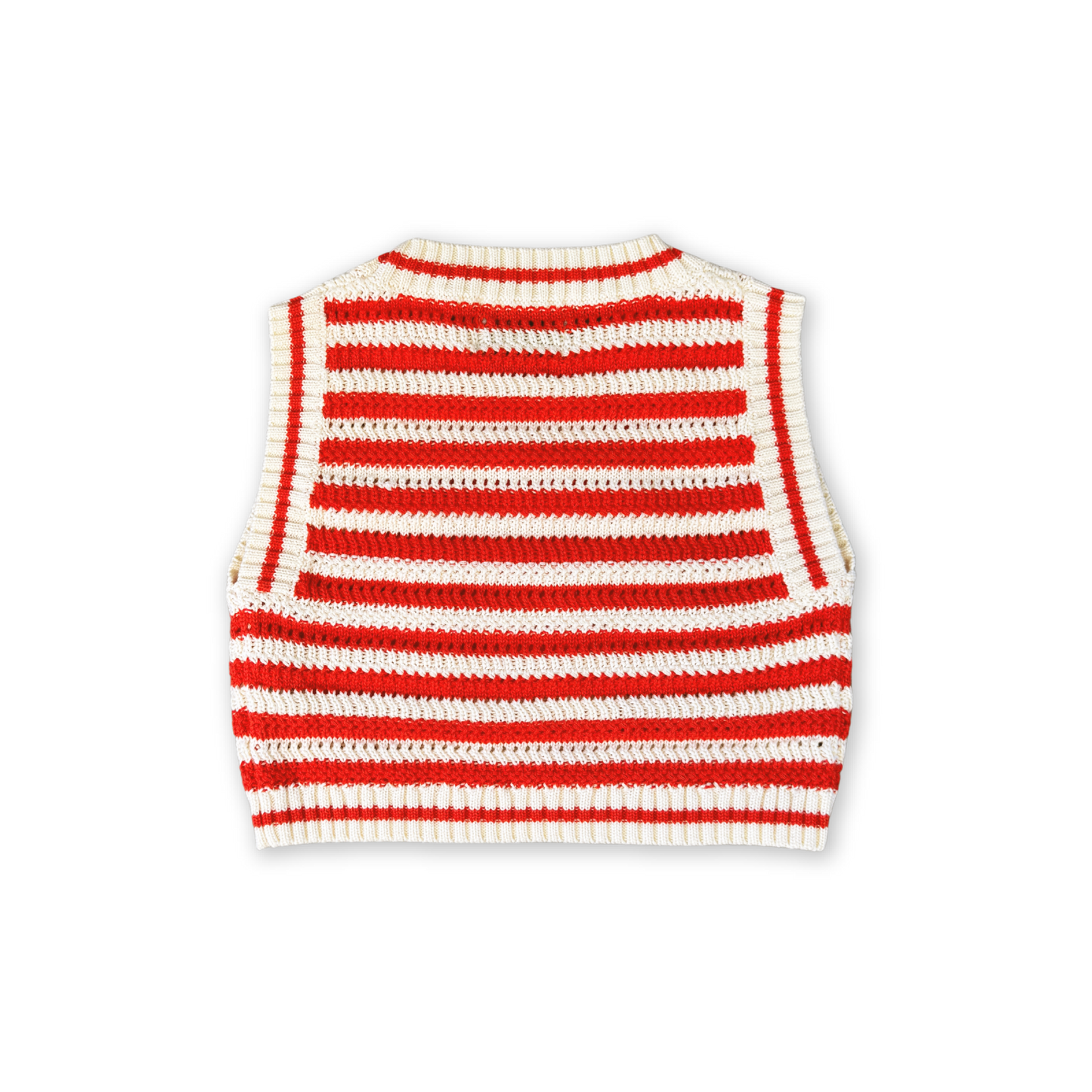 GROWN - Organic Knitted Crochet-Shell Vest