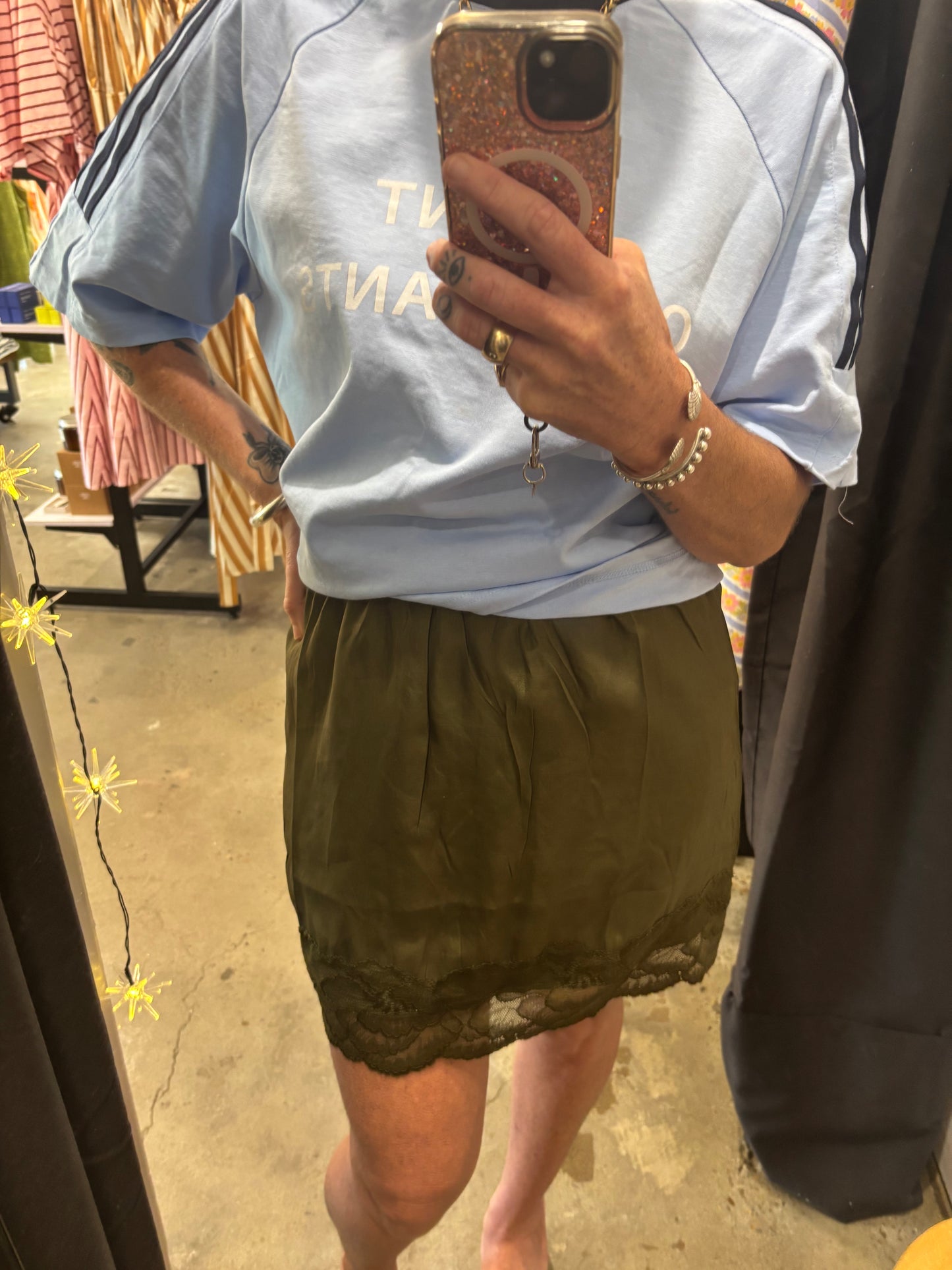 By Frankie - Khaki Lace Skirt