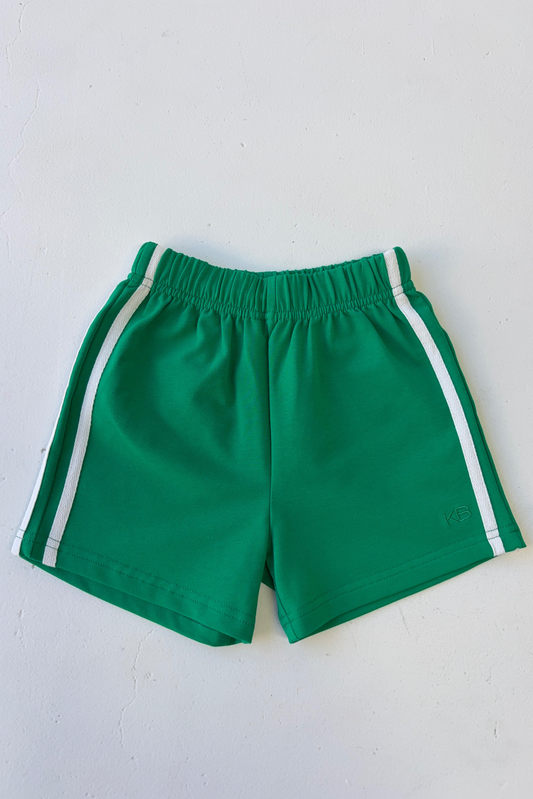 KIYOMII BABY - Stripe Racer Short, Green/White