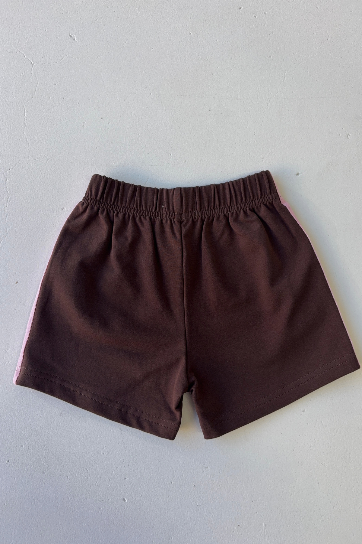KIYOMII BABY - Stripe Racer Short, Chocolate/Pink