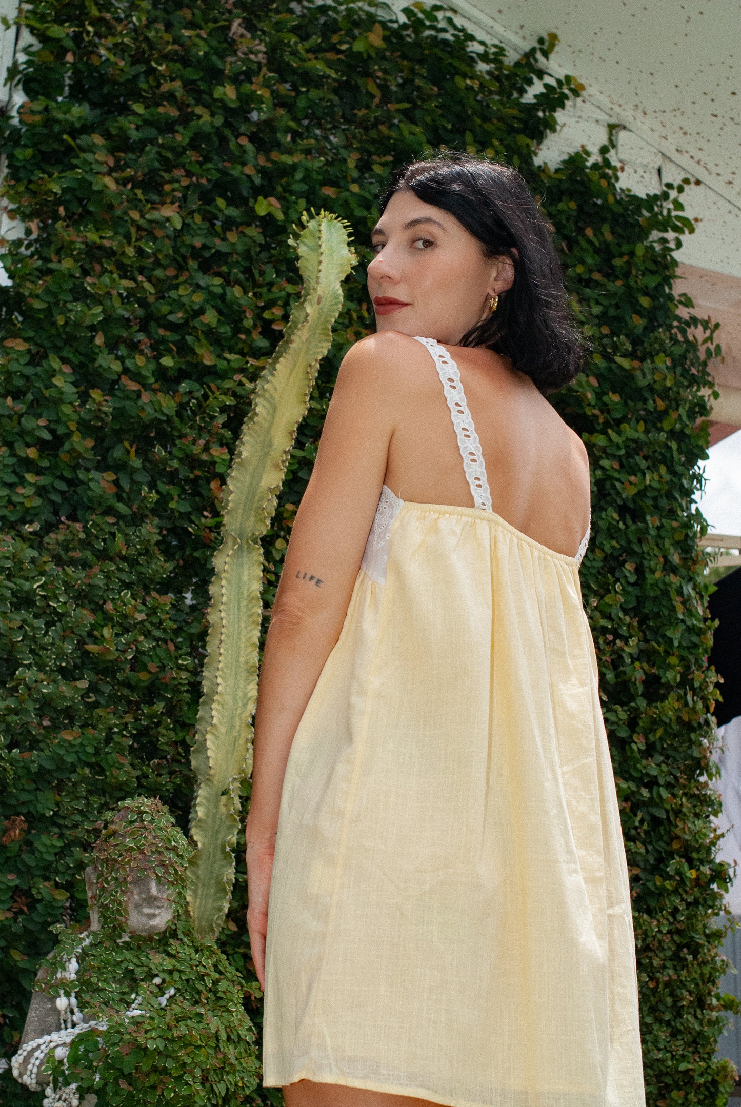 By Frankie - Lemon Lace Mini Dress