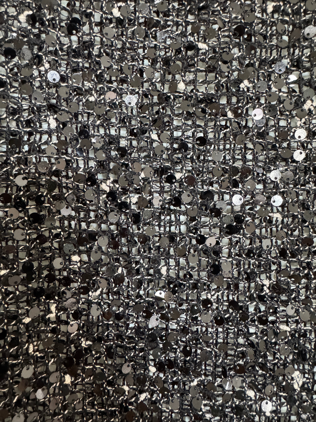 BY FRANKIE - BLACK SEQUINS MESH TEE