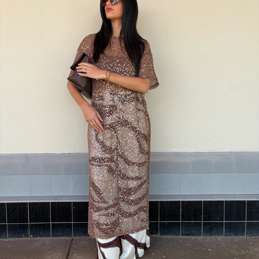 BY FRANKIE - Sequin Mesh Maxi