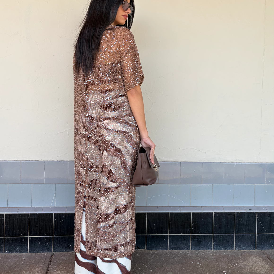 BY FRANKIE - Sequin Mesh Maxi