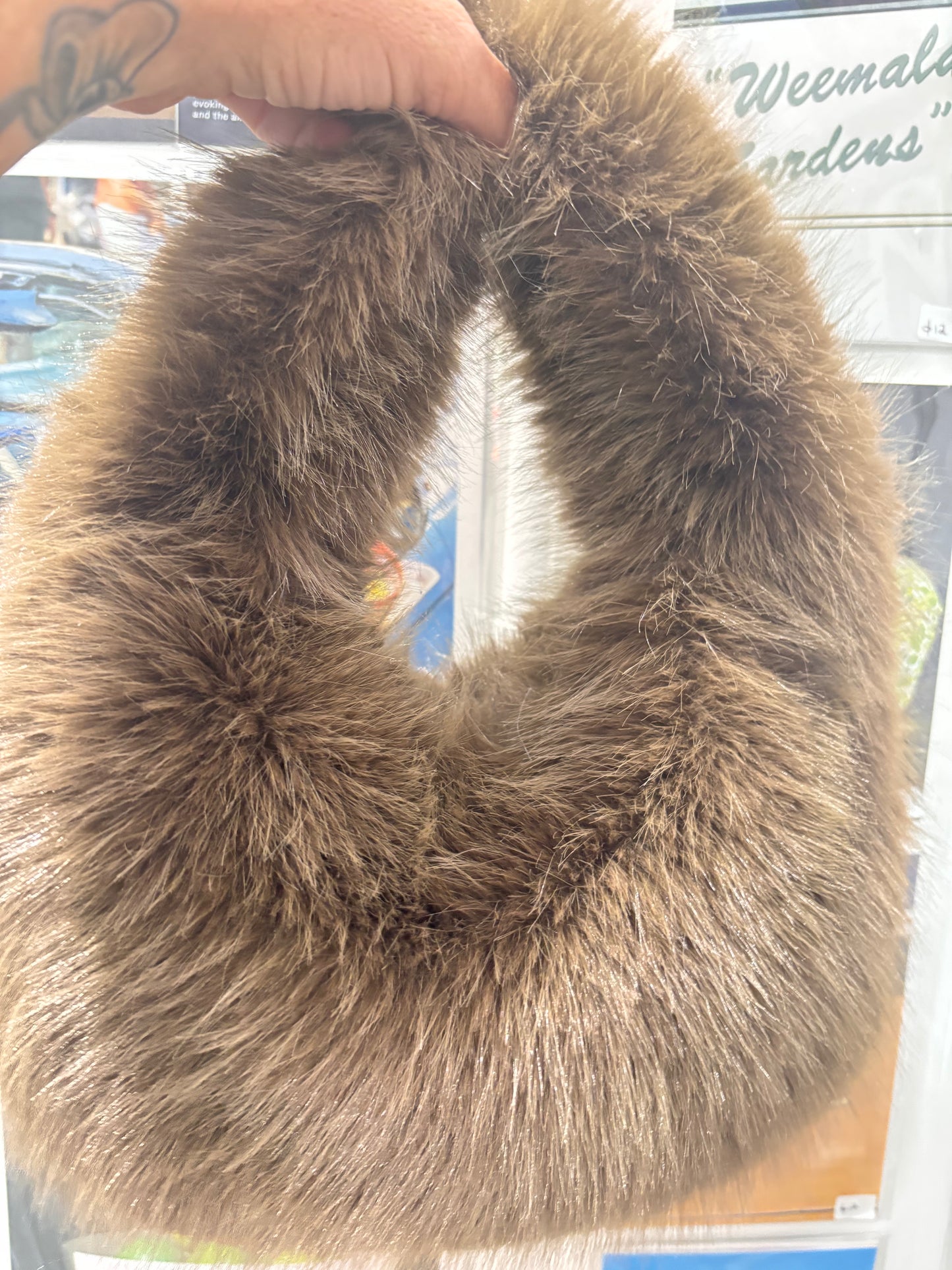 Sensory 21 - Flossie Faux Fur Bag, Chocolate