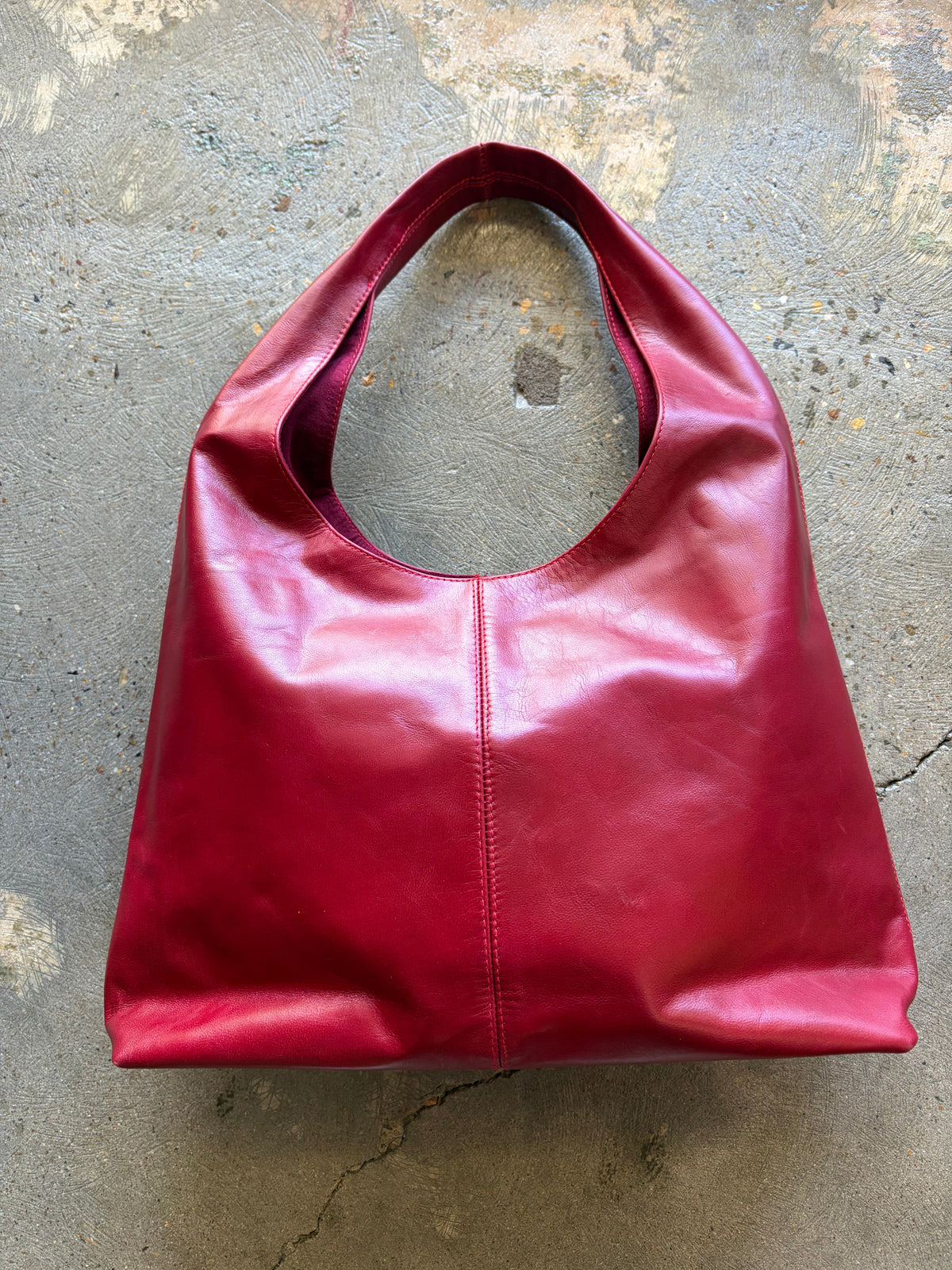 FLAME Hobo Bag, Cherry Red MED