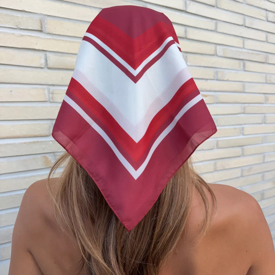 SSAINT - Red Print Head Scarf
