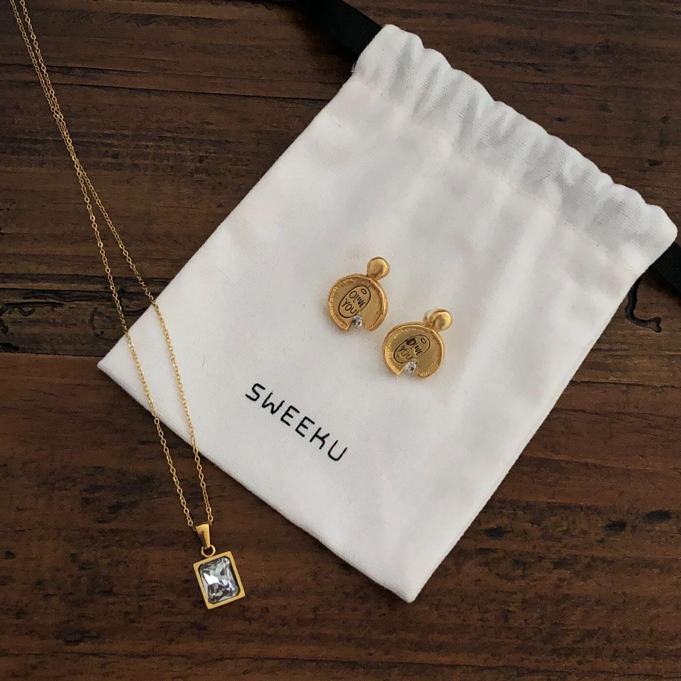 SWEEKU - Olive You Coin Stud